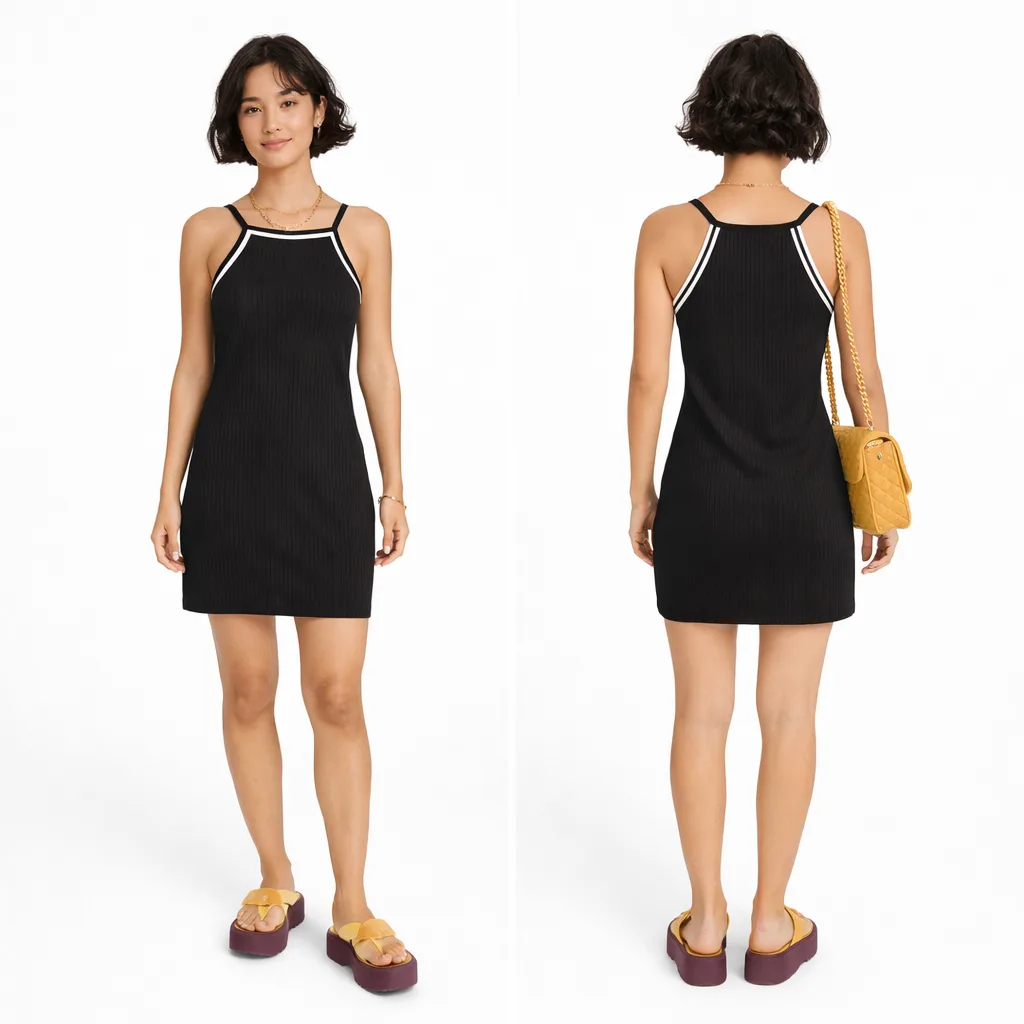 Vestida Helanca Canelada