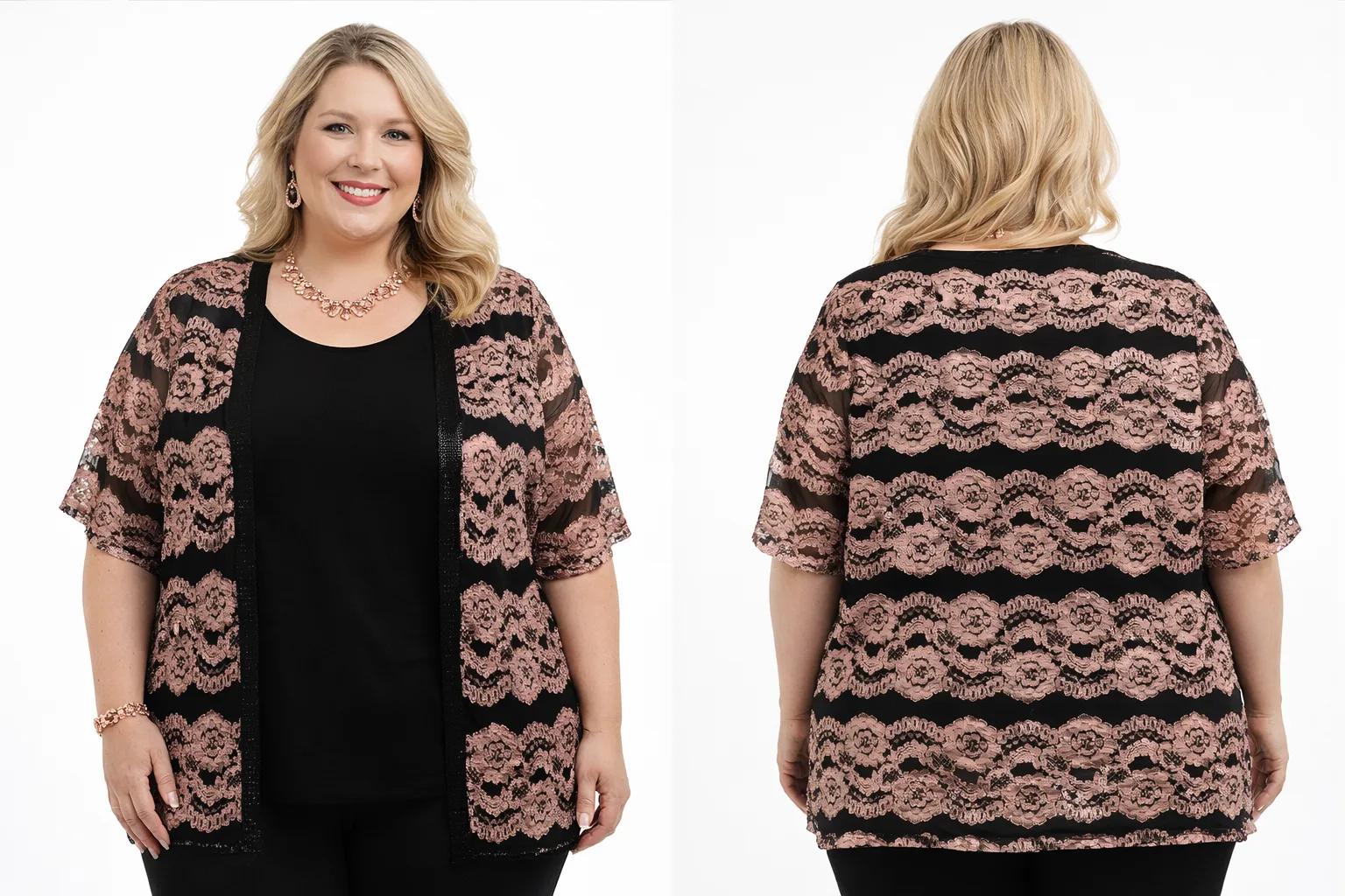 Blusa Com Casaquinho de Renda