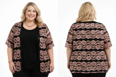 Blusa Com Casaquinho de Renda