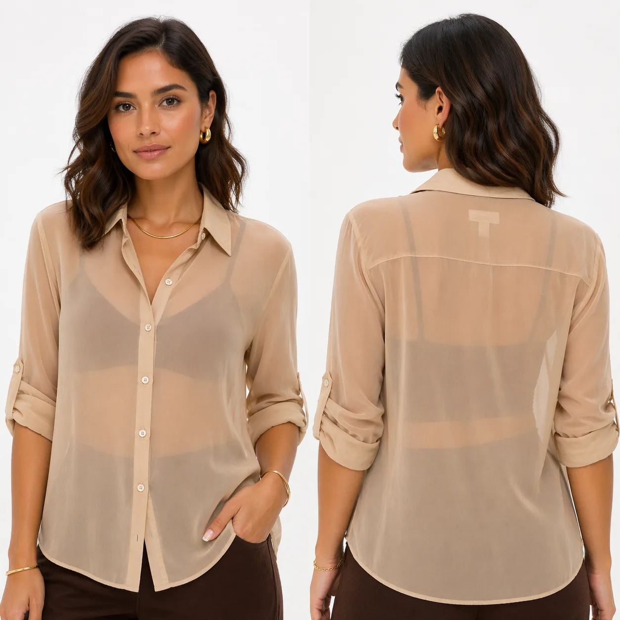 Camisete de Crepe