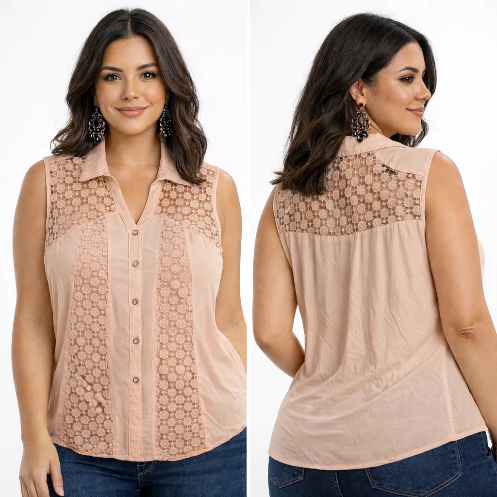 Regata Viscose com Renda