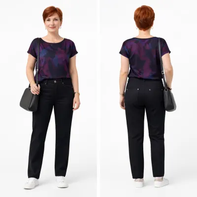 Calça Sarja Com Elástano