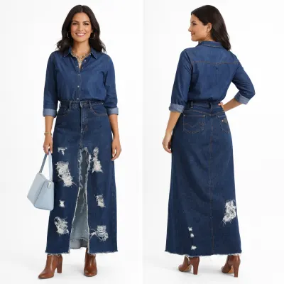 Saia Longa Jeans