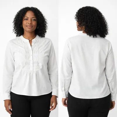 Blusa de Pregas Tricoline