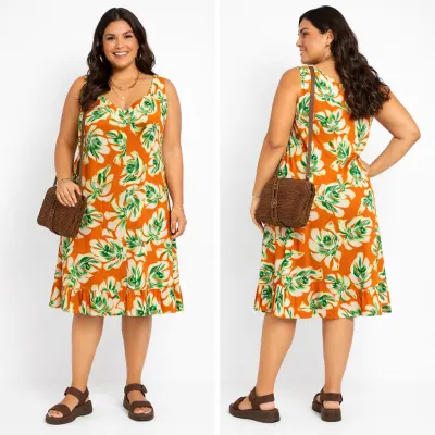 Vestido Com Babados