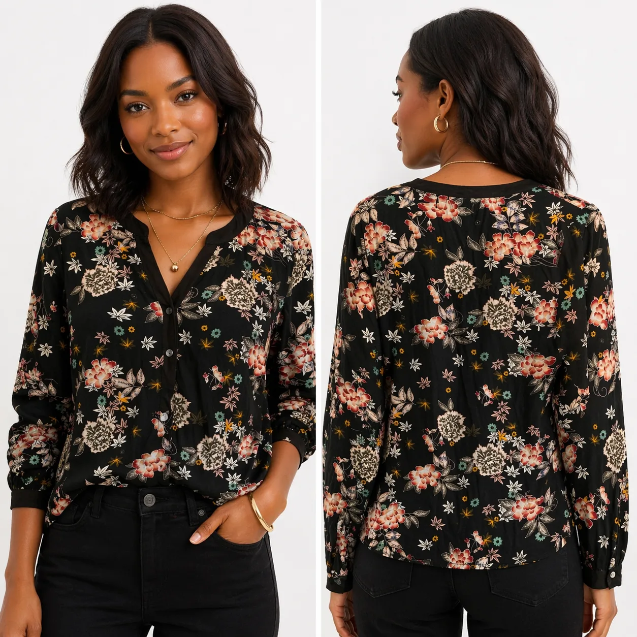 Blusa Viscose Com Botões