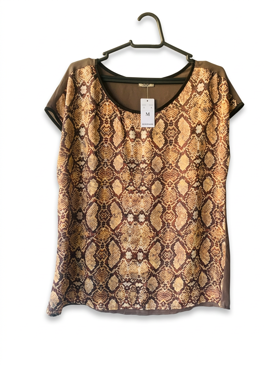 Blusa de Crepe C/Cetim