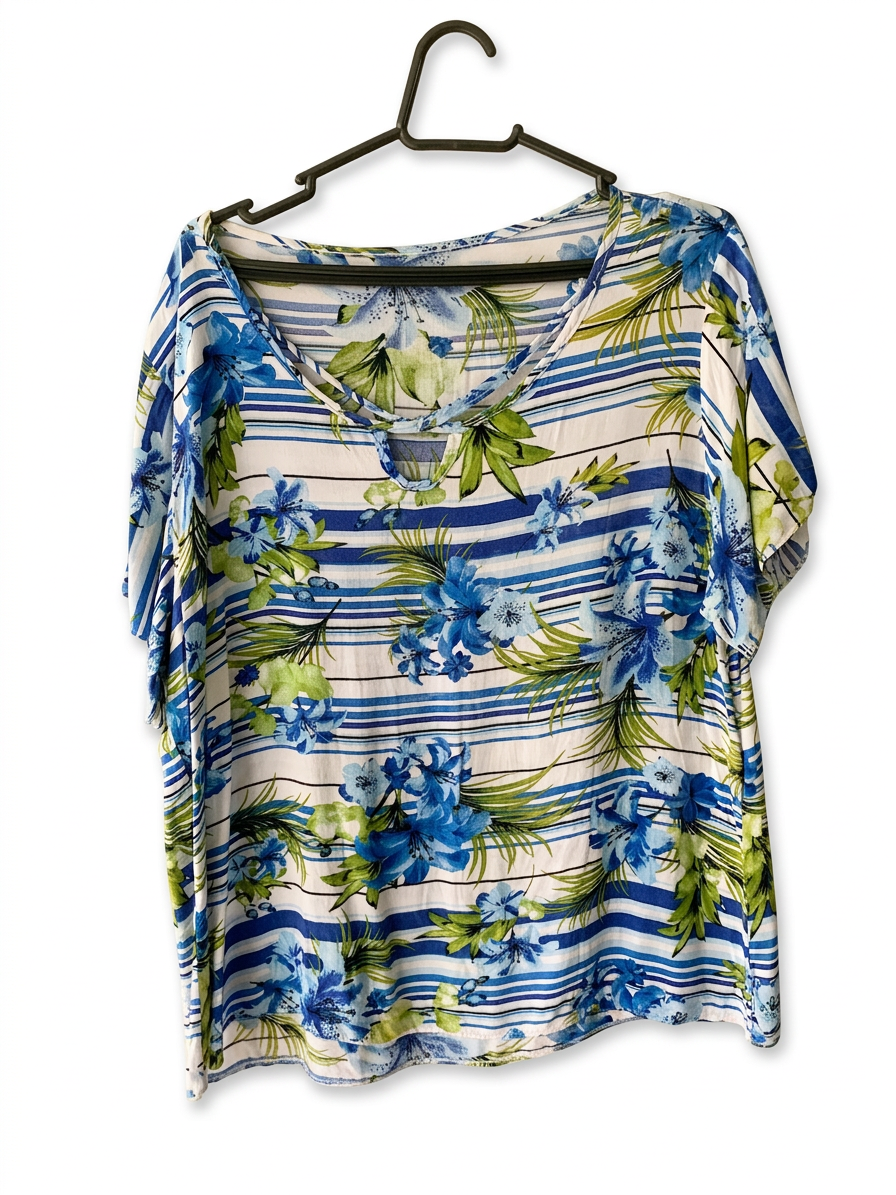 Blusa Manga Curta Viscose