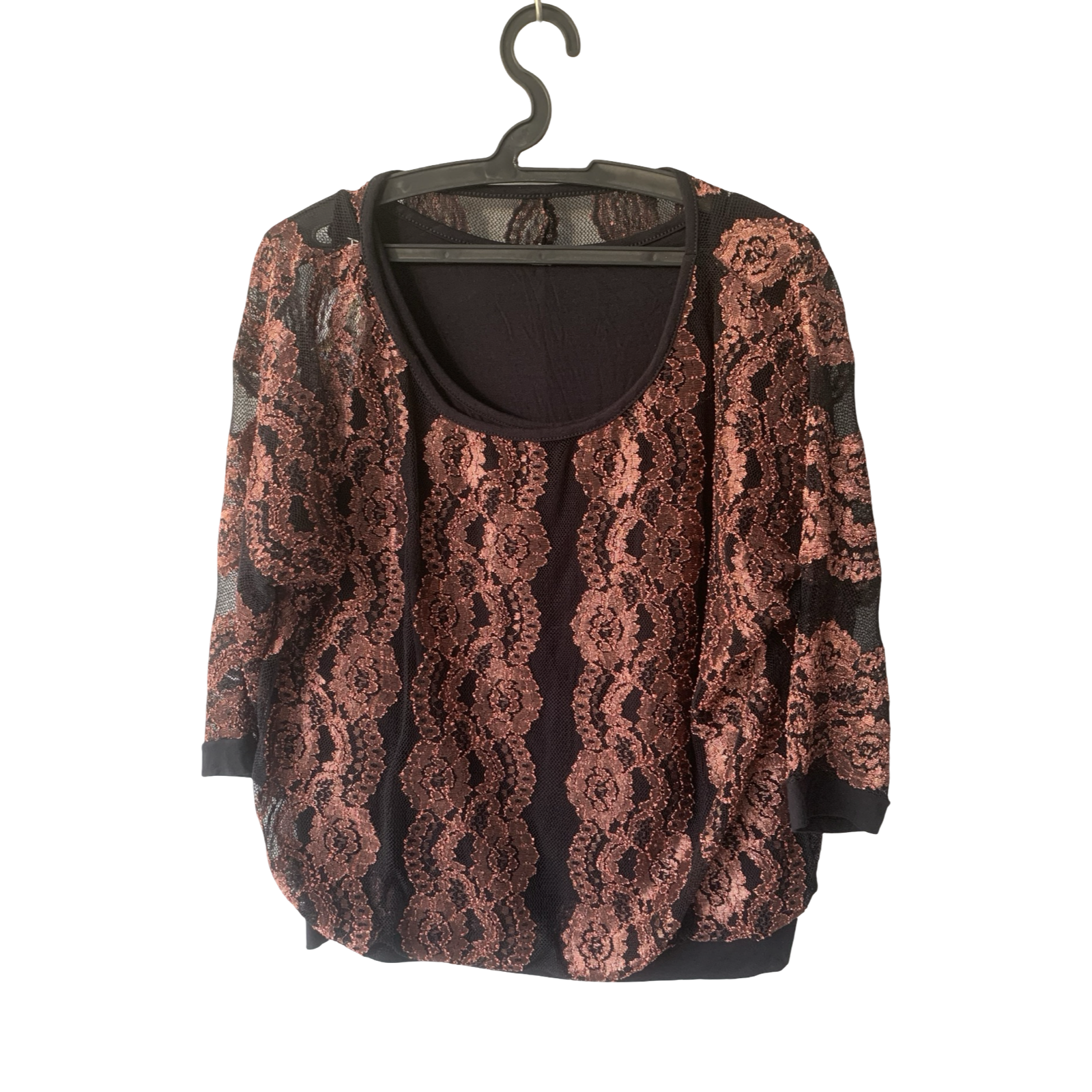Blusa de Renda Meia Manga